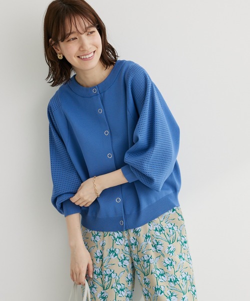 Furryrate（ファーリーレート）の「・furry rate2wayかる~いニットカーデ（カーディガン/ボレロ・レディース・ブルー/オフホワイト/ブラック/ライトグレー・FREE）」の4枚目の写真