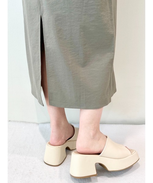 CECIL McBEE（セシルマクビー）の「ベルトストラップジャンスカ（ワンピース・レディース・グリーン/ベージュ・MEDIUM/LARGE）」の7枚目の写真