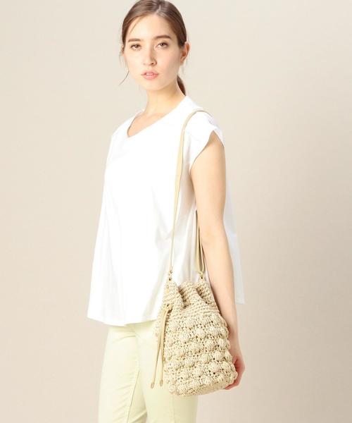 BEAUTY&YOUTH UNITED ARROWS（ビューティーアンドユースユナイテッドアローズ）の「BYSF ペーパー POCO ドローストリングバッグ◆（ショルダーバッグ・レディース・ナチュラル/ネイビー・フリー）」の5枚目の写真