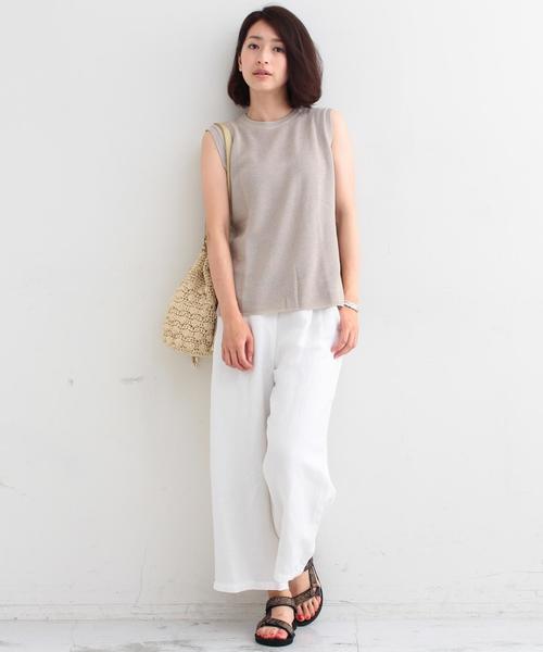 BEAUTY&YOUTH UNITED ARROWS（ビューティーアンドユースユナイテッドアローズ）の「BYSF ペーパー POCO ドローストリングバッグ◆（ショルダーバッグ・レディース・ナチュラル/ネイビー・フリー）」の13枚目の写真