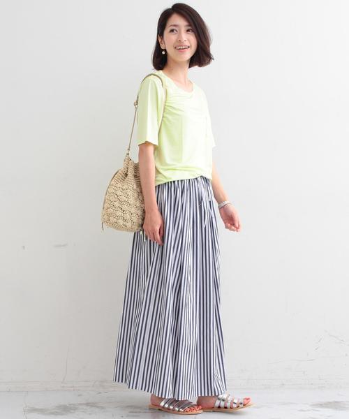 BEAUTY&YOUTH UNITED ARROWS（ビューティーアンドユースユナイテッドアローズ）の「BYSF ペーパー POCO ドローストリングバッグ◆（ショルダーバッグ・レディース・ナチュラル/ネイビー・フリー）」の14枚目の写真