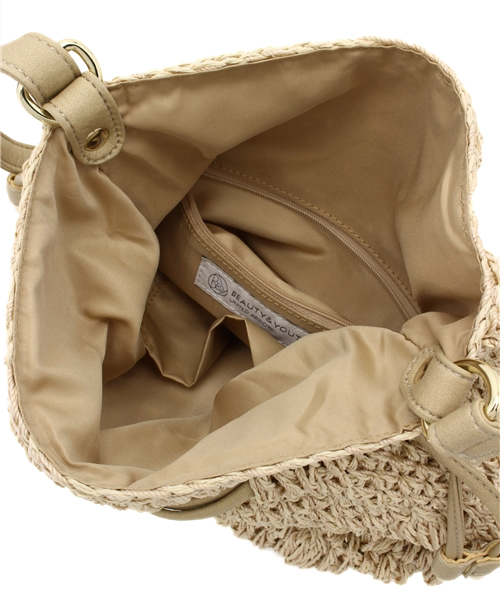 BEAUTY&YOUTH UNITED ARROWS（ビューティーアンドユースユナイテッドアローズ）の「BYSF ペーパー POCO ドローストリングバッグ◆（ショルダーバッグ・レディース・ナチュラル/ネイビー・フリー）」の6枚目の写真