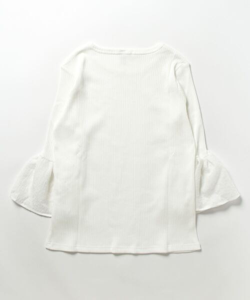 DIARIUM（ディアリウム）の「【日本製】袖フレアリブカットソー（Tシャツ/カットソー・レディース・ブラック/オフホワイト/ネイビー・M）」の4枚目の写真