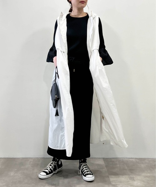 DIARIUM（ディアリウム）の「【日本製】袖フレアリブカットソー（Tシャツ/カットソー・レディース・ブラック/オフホワイト/ネイビー・M）」の16枚目の写真