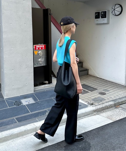 feepur（フェピュール）の「【ハンドウォッシャブル】モックネックノースリカラーニット（ニット/セーター・レディース・グリーン/ピンク/ブラック/グレー/オフホワイト/ブルー・MEDIUM）」の11枚目の写真