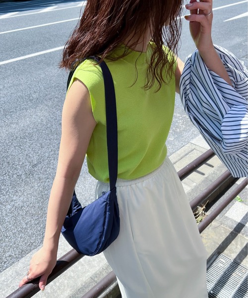 feepur（フェピュール）の「【ハンドウォッシャブル】モックネックノースリカラーニット（ニット/セーター・レディース・グリーン/ピンク/ブラック/グレー/オフホワイト/ブルー・MEDIUM）」の19枚目の写真