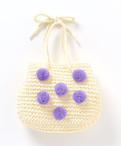 apres les cours(アプレレクール)の「ドット刺繍ペーパー2WAYポシェット(ショルダーバッグ・キッズ・アイボリー/ベージュ・FREE)」の1枚目の写真