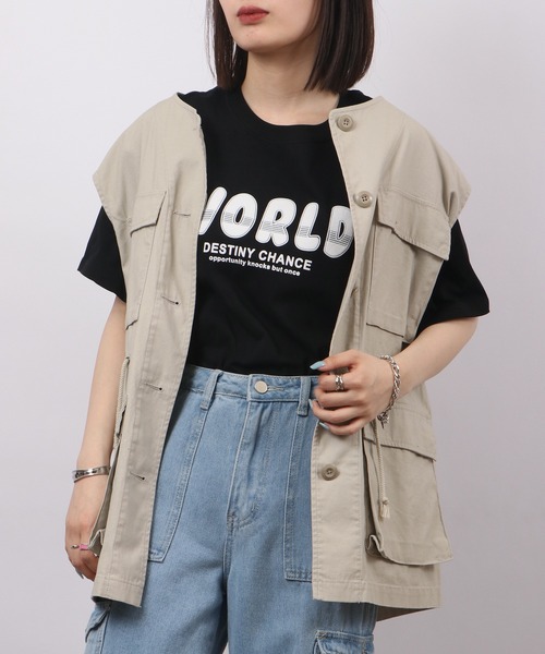 FUNALIVE(ファンアライブ)の「ロゴ半袖Tシャツ(Tシャツ/カットソー・メンズ・ネイビー/ホワイト系7/カーキ系/グリーン/ブラック系1/ベージュ系/ベージュ系2/ブラウン/ホワイト系/ブラウン系1/クリーム/ブラック系2/ブラック系4/ベージュ系1/アイボリー系/ブラック/ベージュ系3/ホワイト系4/ブラウン系/ブラウン系2/ホワイト系1/ホワイト系2/ブラック系/ホワイト系6/ネイビー系/カーキ/ホワイト系3/ホワイト系5/ホワイト/ベージュ/ブラック系3/グリーン系・L/M)」の15枚目の写真