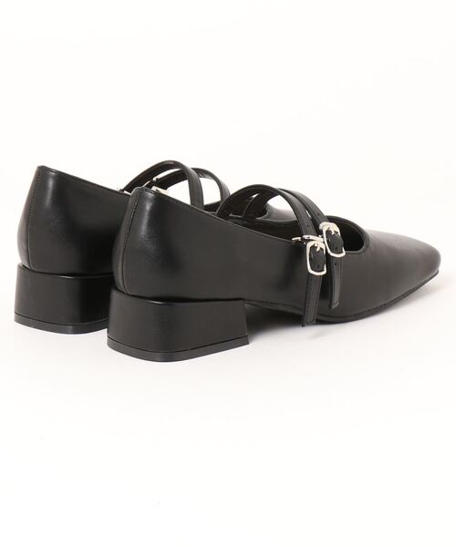 natural couture（ナチュラルクチュール）の「ダブルストラップパンプスシューズ（その他シューズ・レディース・シルバー/アイボリー/ブラック・LARGE/SMALL/MEDIUM）」の4枚目の写真