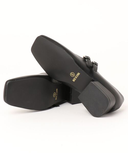 natural couture（ナチュラルクチュール）の「ダブルストラップパンプスシューズ（その他シューズ・レディース・シルバー/アイボリー/ブラック・LARGE/SMALL/MEDIUM）」の5枚目の写真