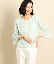 COUP DE CHANCE | 【１枚で華やか】カットジャガードブラウス<日本製/洗える>(シャツ/ブラウス)
