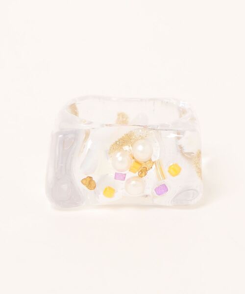 tone(トーン)の「【mamo】clear ring(MA)(リング・レディース・ピンク/ホワイト/グリーン・FREE)」の22枚目の写真