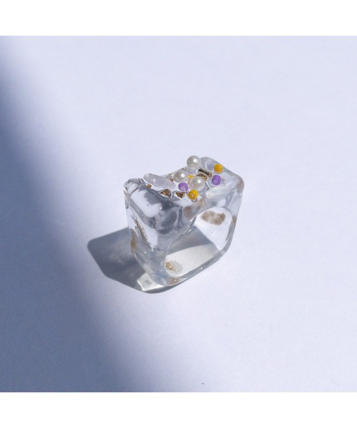 tone(トーン)の「【mamo】clear ring(MA)(リング・レディース・ピンク/ホワイト/グリーン・FREE)」の9枚目の写真