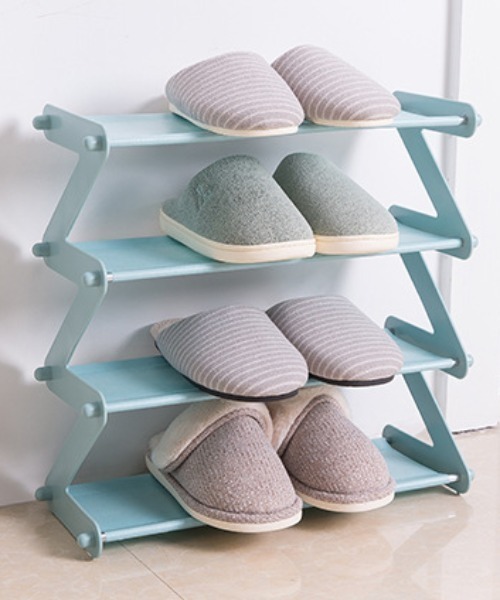 Made in I（メイドインアイ）の「組み立て簡単コンパクトマルチ収納ラック（収納グッズ・レディース・ブラウン/ピンク/グレー/ブルー・FREE）」の4枚目の写真