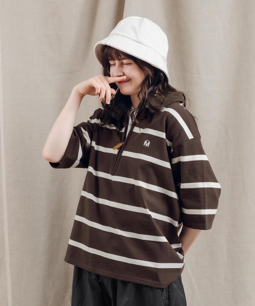 MUHET（ミュエータ）の「ハーフジップTシャツ（Tシャツ