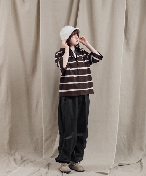 MUHET(ミュエータ)の「ハーフジップTシャツ(Tシャツ/カットソー・レディース・杢グレー/ネイビー/マスタード/ブラウン/レッド系その他・X-LARGE/MEDIUM)」の12枚目の写真