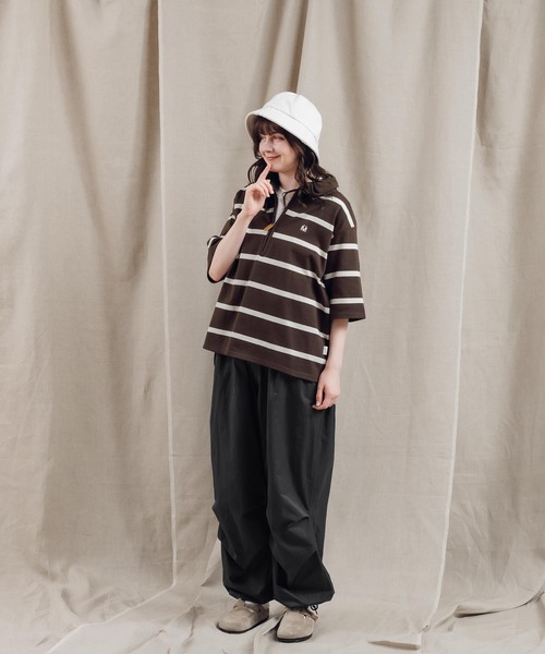 MUHET(ミュエータ)の「ハーフジップTシャツ(Tシャツ/カットソー・レディース・杢グレー/ネイビー/マスタード/ブラウン/レッド系その他・X-LARGE/MEDIUM)」の20枚目の写真