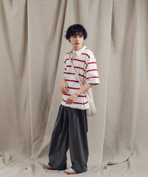 MUHET(ミュエータ)の「ハーフジップTシャツ(Tシャツ/カットソー・レディース・杢グレー/ネイビー/マスタード/ブラウン/レッド系その他・X-LARGE/MEDIUM)」の11枚目の写真