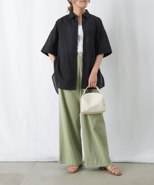 ZUCCa コットンローン ブラウス 半袖 ZUCCa コットンローン ブラウス 半袖