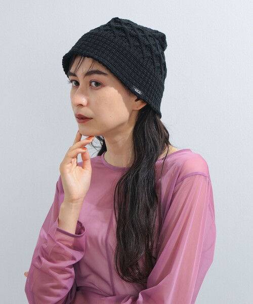 Ray BEAMS（レイビームス）の「RACAL / ニット バケットハット（ハット・レディース・ブラック/パープル/ベージュ/チャコールグレー・ONE SIZE）」の5枚目の写真