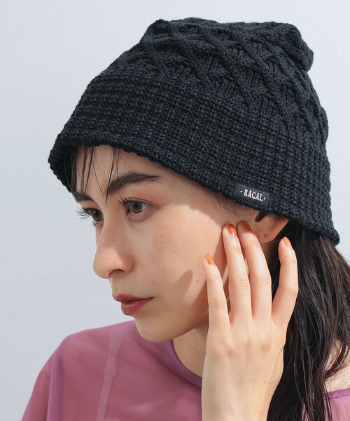 Ray BEAMS（レイビームス）の「RACAL / ニット バケットハット（ハット・レディース・ブラック/パープル/ベージュ/チャコールグレー・ONE SIZE）」の6枚目の写真