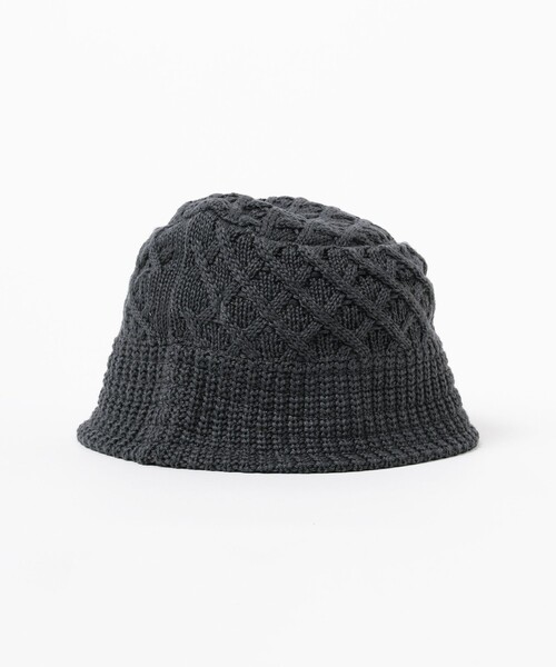 Ray BEAMS（レイビームス）の「RACAL / ニット バケットハット（ハット・レディース・ブラック/パープル/ベージュ/チャコールグレー・ONE SIZE）」の7枚目の写真