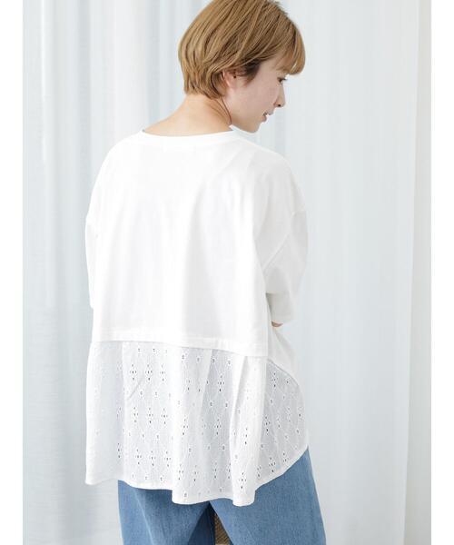 Samansa Mos2 blue（サマンサモスモスブルー）の「バックタック切替プルオーバー（Tシャツ/カットソー・レディース・ブラック/オフホワイト/ミント・F）」の16枚目の写真