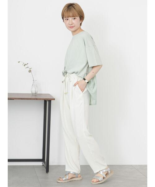 Samansa Mos2 blue（サマンサモスモスブルー）の「バックタック切替プルオーバー（Tシャツ/カットソー・レディース・ブラック/オフホワイト/ミント・F）」の18枚目の写真