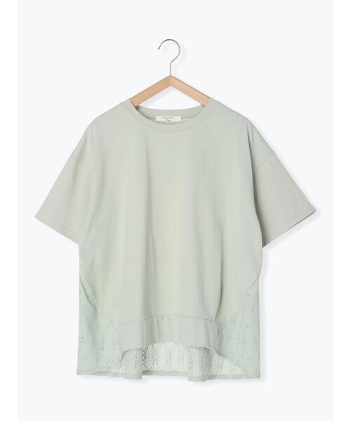 Samansa Mos2 blue（サマンサモスモスブルー）の「バックタック切替プルオーバー（Tシャツ/カットソー・レディース・ブラック/オフホワイト/ミント・F）」の7枚目の写真