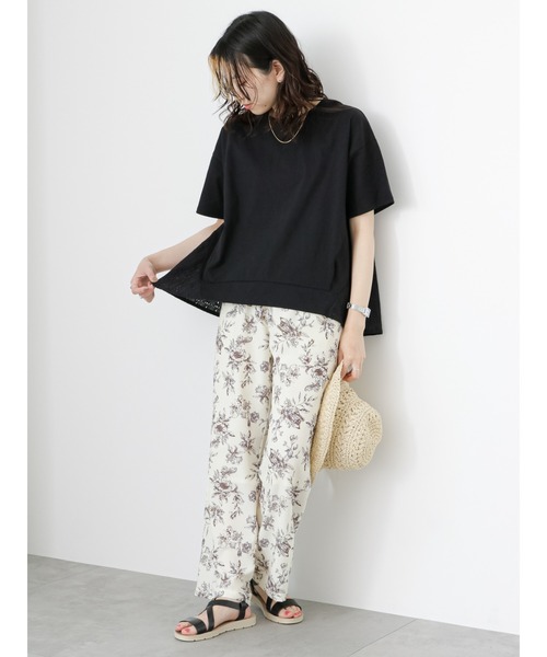 Samansa Mos2 blue（サマンサモスモスブルー）の「バックタック切替プルオーバー（Tシャツ/カットソー・レディース・ブラック/オフホワイト/ミント・F）」の9枚目の写真