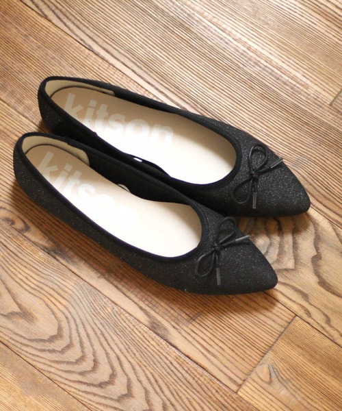 kitson(キットソン)の「kitson 防水 パンプス(バレエシューズ・レディース・ブラック/ブラック系その他2/ブラック系その他/シルバー/ベージュ系その他/ブラック系/ベージュ・M/L/LL/S)」の1枚目の写真