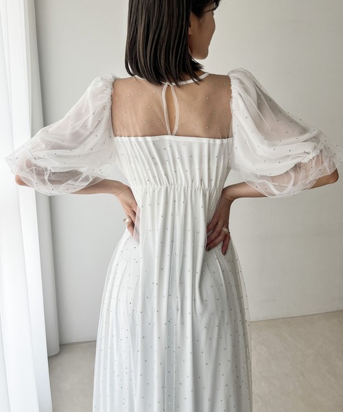 Heather（ヘザー）の「【オケージョン】ビジューチュールワンピース　964211（ドレス・レディース・ネイビー/オフホワイト・FREE）」の14枚目の写真