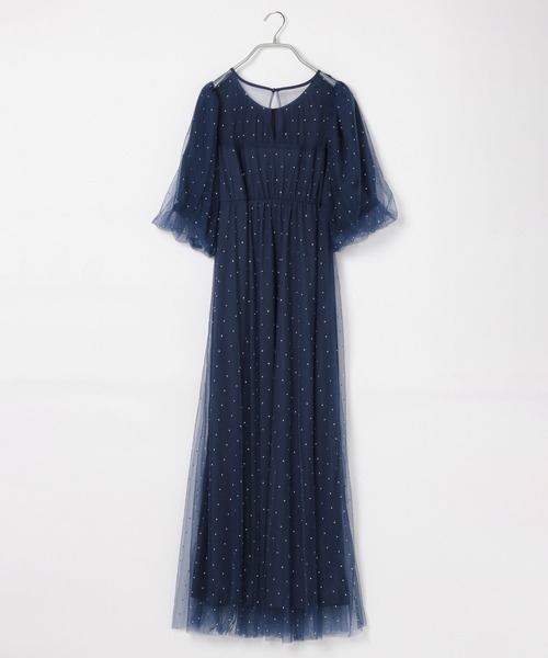 Heather（ヘザー）の「【オケージョン】ビジューチュールワンピース　964211（ドレス・レディース・ネイビー/オフホワイト・FREE）」の20枚目の写真