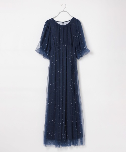 Heather（ヘザー）の「【オケージョン】ビジューチュールワンピース　964211（ドレス・レディース・ネイビー/オフホワイト・FREE）」の22枚目の写真