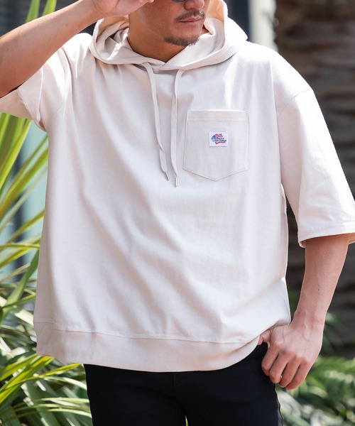 『JEMORGAN LONG JOHNS/ジェーイーモーガンロングジョーンズ』半袖ポケTパーカー（パーカー）｜JEMORGAN（ジェーイーモーガン）