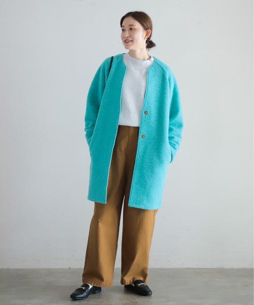 美品・希少カラー✨ビアズリー 洗える　ニットコート　パープル　ラクーンニット NOMBRE IMPAIR（ノンブルアンペール）の「スライバーニット ミドル