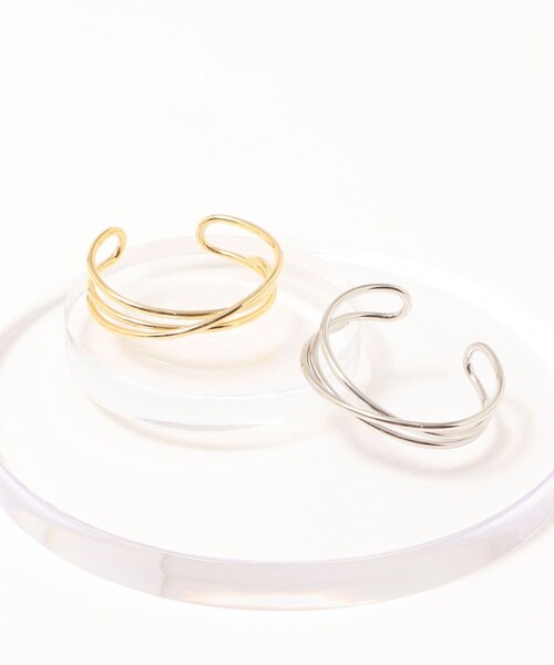 NOLLEY’S（ノーリーズ）の「クロスラインバングル SILVER（ブレスレット・レディース・シルバー・FREE）」の5枚目の写真