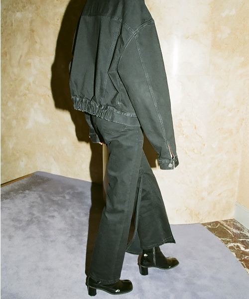 MUKAI】 LAYERED SLIM DENIM PANTS MUKAI】 LAYERED SLIM DENIM PANTS