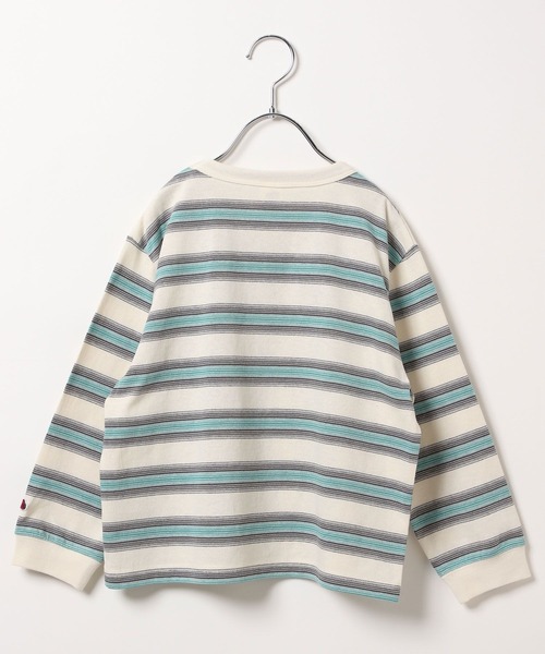 FRUIT OF THE LOOM（フルーツオブザルーム）の「【Fruit Of The Loom】別注マルチボーダーTシャツ（KIDS）（Tシャツ/カットソー・キッズ・アイボリー/レッド/ブルー・110cm/120cm/130cm/140cm）」の7枚目の写真