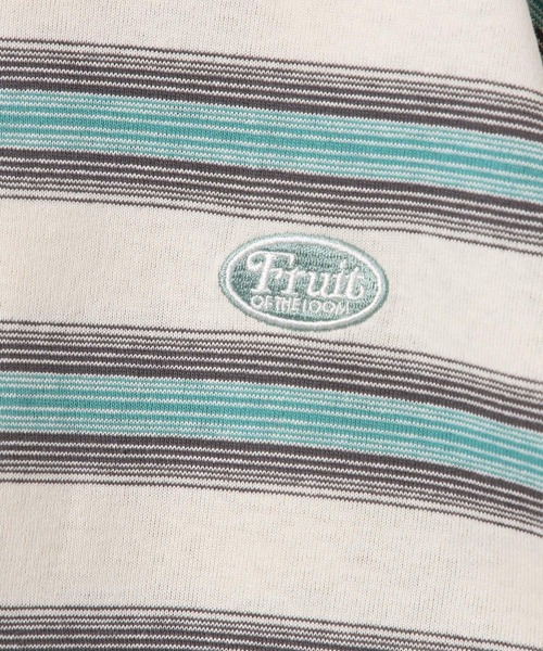 FRUIT OF THE LOOM（フルーツオブザルーム）の「【Fruit Of The Loom】別注マルチボーダーTシャツ（KIDS）（Tシャツ/カットソー・キッズ・アイボリー/レッド/ブルー・110cm/120cm/130cm/140cm）」の8枚目の写真