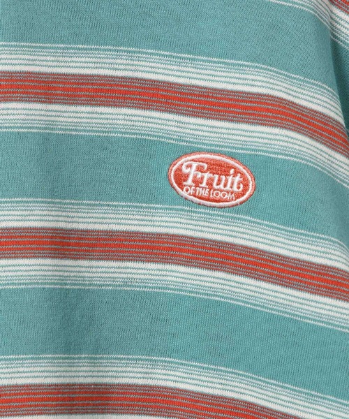 FRUIT OF THE LOOM（フルーツオブザルーム）の「【Fruit Of The Loom】別注マルチボーダーTシャツ（KIDS）（Tシャツ/カットソー・キッズ・アイボリー/レッド/ブルー・110cm/120cm/130cm/140cm）」の5枚目の写真