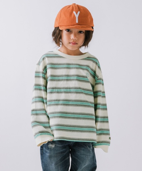 FRUIT OF THE LOOM（フルーツオブザルーム）の「【Fruit Of The Loom】別注マルチボーダーTシャツ（KIDS）（Tシャツ/カットソー・キッズ・アイボリー/レッド/ブルー・110cm/120cm/130cm/140cm）」の19枚目の写真