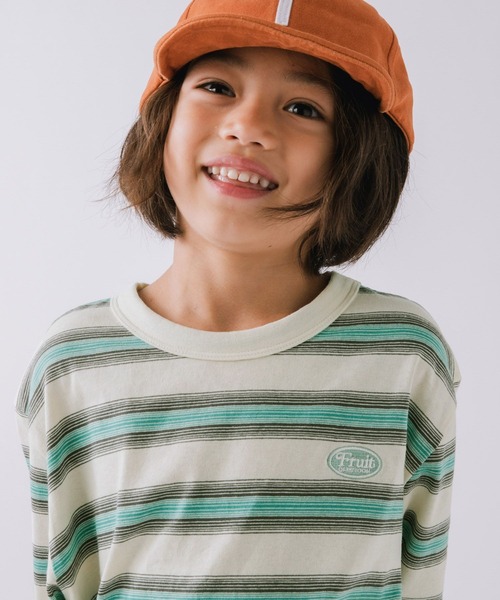 FRUIT OF THE LOOM（フルーツオブザルーム）の「【Fruit Of The Loom】別注マルチボーダーTシャツ（KIDS）（Tシャツ/カットソー・キッズ・アイボリー/レッド/ブルー・110cm/120cm/130cm/140cm）」の20枚目の写真