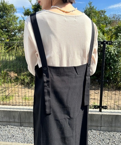 H.TOKYO（エイチトウキョウ）の「マキシ丈ジャンパースカート（ジャンパースカート・レディース・モカ/ブラック・LARGE/MEDIUM）」の20枚目の写真