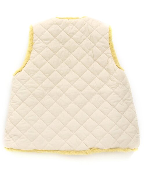 Seraph（セラフ）の「リバーシブルファーベスト（ダウンベスト・キッズ・アイボリー/ラベンダー/ライム・150/130/110/100/120/95/90/80/140）」の8枚目の写真