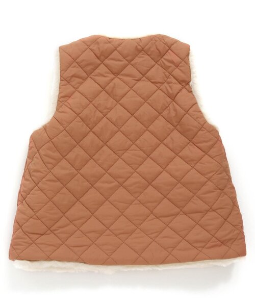 Seraph（セラフ）の「リバーシブルファーベスト（ダウンベスト・キッズ・アイボリー/ラベンダー/ライム・150/130/110/100/120/95/90/80/140）」の22枚目の写真