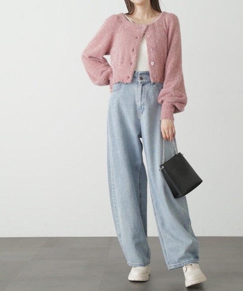 FREE'S MART（フリーズマート）の「◆ラメシャギーニットカーディガン（カーディガン/ボレロ・レディース・ピンク/グリーン/グレー・FREE）」の15枚目の写真