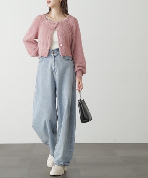 FREE'S MART（フリーズマート）の「◇ラメシャギーニットカーディガン