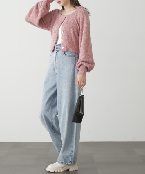 FREE'S MART（フリーズマート）の「◆ラメシャギーニットカーディガン（カーディガン/ボレロ・レディース・ピンク/グリーン/グレー・FREE）」の17枚目の写真