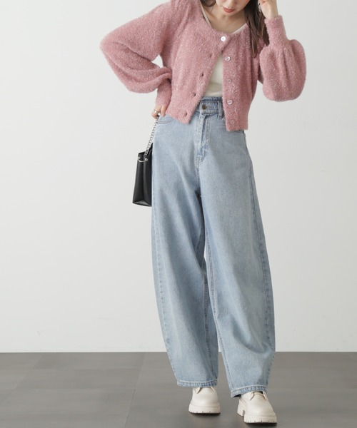 FREE'S MART（フリーズマート）の「◆ラメシャギーニットカーディガン（カーディガン/ボレロ・レディース・ピンク/グリーン/グレー・FREE）」の18枚目の写真